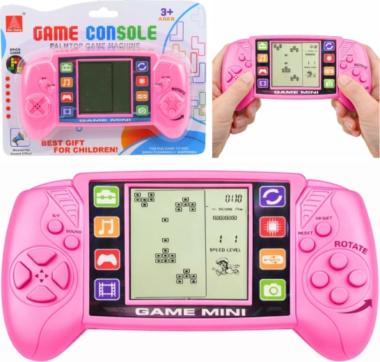 Console LCD portable avec le jeu TETRIS – rose