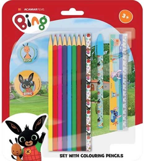 Set avec crayons de couleur Bing