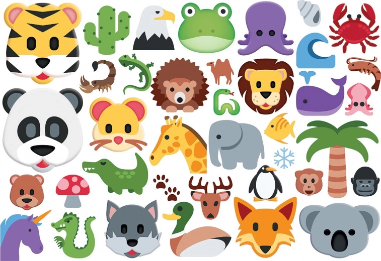 EUROGRAPHICS Puzzle Émoji animaux 100 pièces