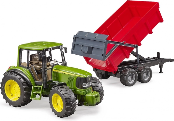 Bruder tracteur John Deere avec benne basculante 1:16