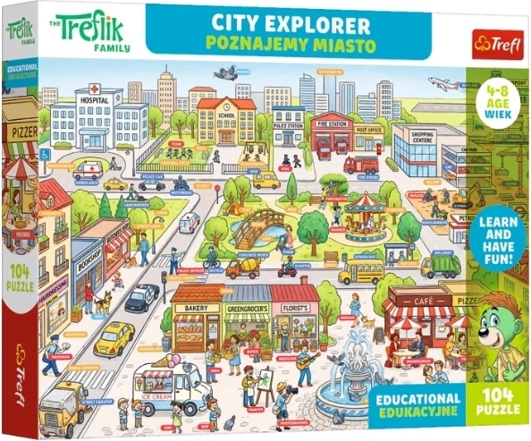 Puzzle éducatif Edu 104 pièces – Poznajemy miasto