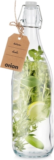 Bouteille en verre avec clip 1 L