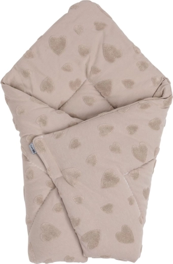 FREEON Bubaba couverture d’emmaillotage 2-en-1 Beige cœurs