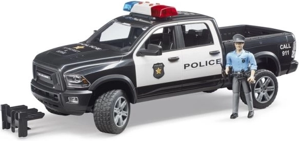 Bruder pick-up tout-terrain de police ram avec policier