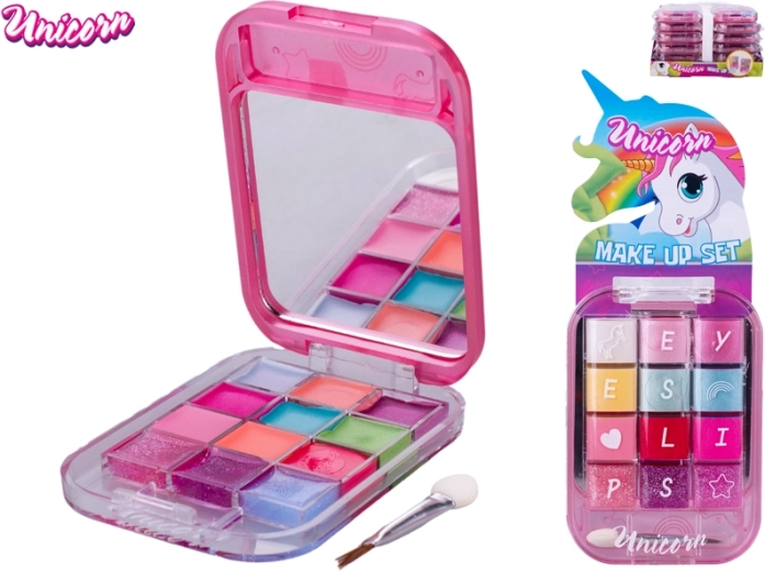 Palette de maquillage pour enfants Unicorn – gloss pour lèvres et fards à paupières