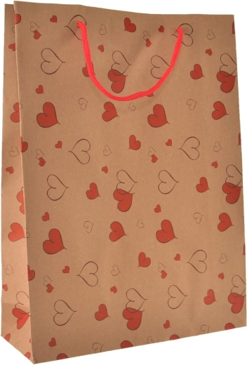 Sac cadeau à cœurs