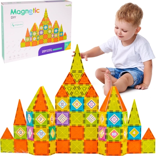 Jeu de construction magnétique 79 pièces