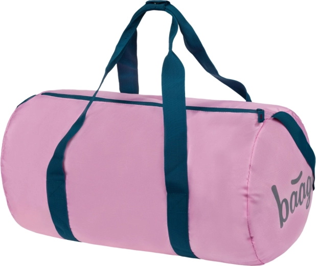 Sac de sport pliable BAAGL Hoop Rose en matériau recyclé