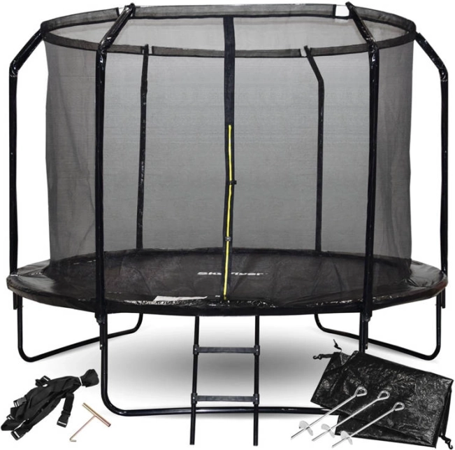 Trampoline de jardin SKYFLYER 304 cm avec filet de protection et échelle