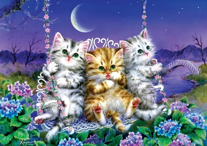 Puzzle ART PUZZLE Chatons sur la balançoire 500 pièces