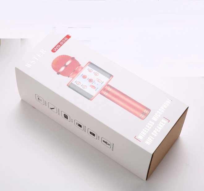 microphone karaoké sans fil avec enregistrement et prise en charge USB/microSD