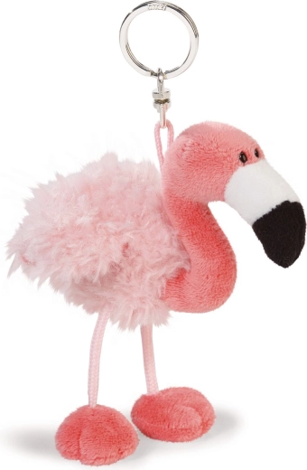 Porte-clés flamant rose beanbag 10 cm - 1 pièce