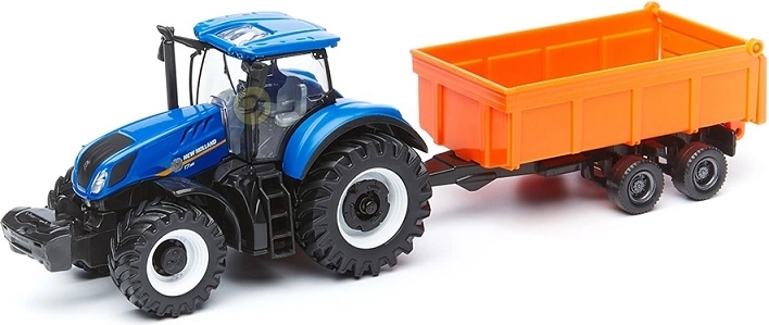 Tracteur Bburago New Holland T7.315 avec remorque