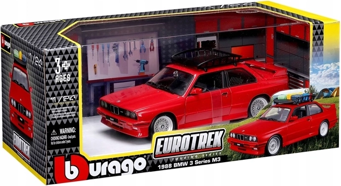 Bburago BMW M3 Touring 1988 à l’échelle 1:24 rouge