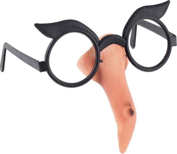 Lunettes avec nez de la sorcière Baba Yaga