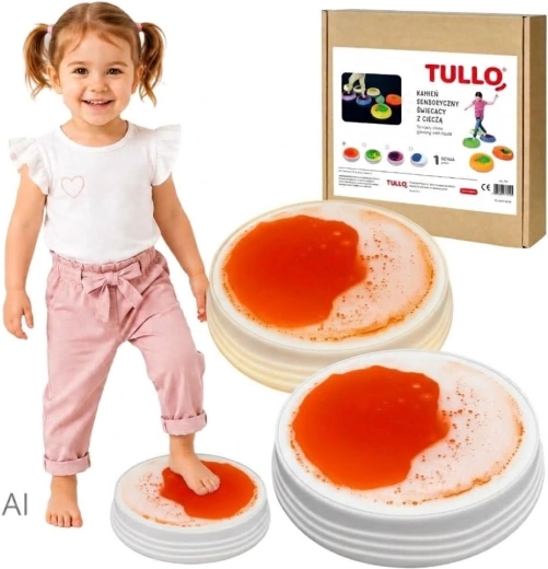 Pierre sensorielle liquide lumineuse Tullo jaune