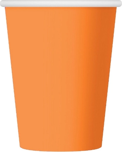 Gobelets en papier orange 6 pièces