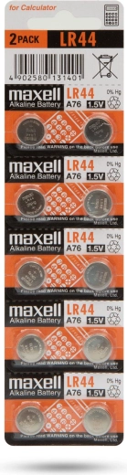 Pile bouton alcaline LR44W 1,5 V - 10 pièces