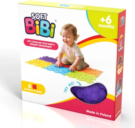 Tapis sensoriels Soft BiBi 6 pcs – dès 6 mois