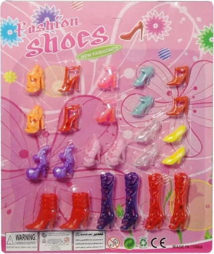 Ensemble de chaussures pour poupées type Barbie – 12 paires