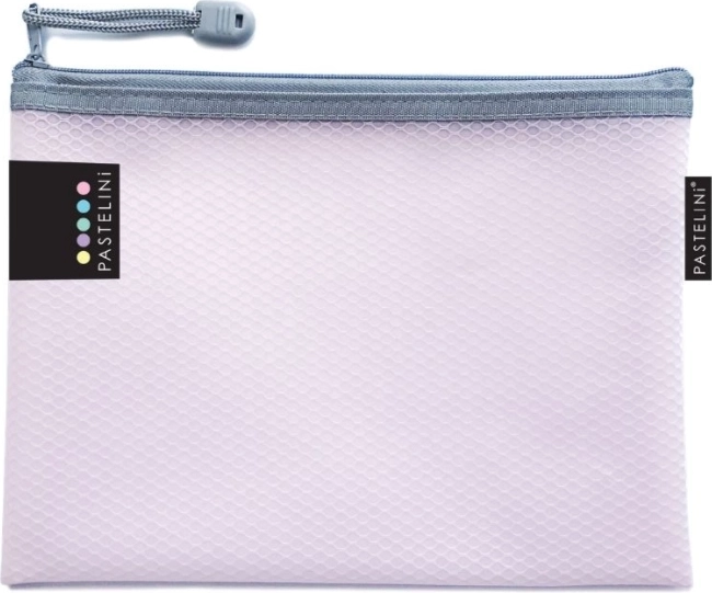 Pochette maillée zippée A5 PASTELINI rose