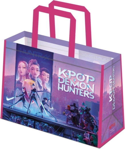 Éco-sac K-pop Demon Hunters avec anses roses