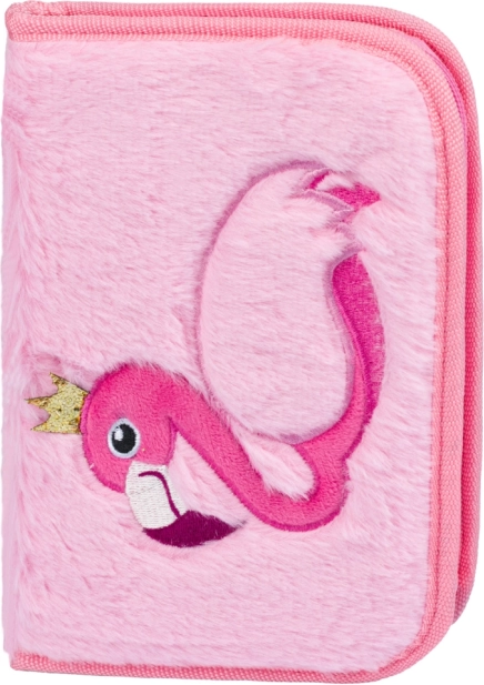 Trousse scolaire Baagl avec flamant rose, à un compartiment