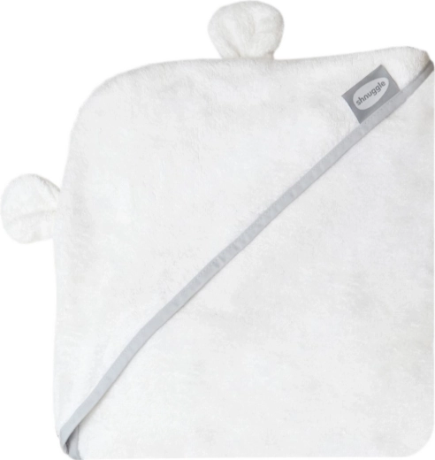 Serviette de bain enveloppante Shnuggle avec capuche white