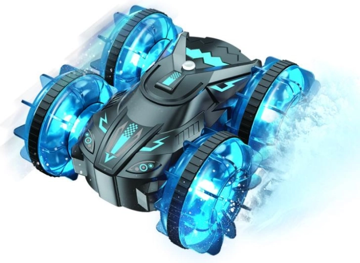 Drivero RC tout-terrain amphibie – voiture télécommandée bleue pour l’eau et le terrain