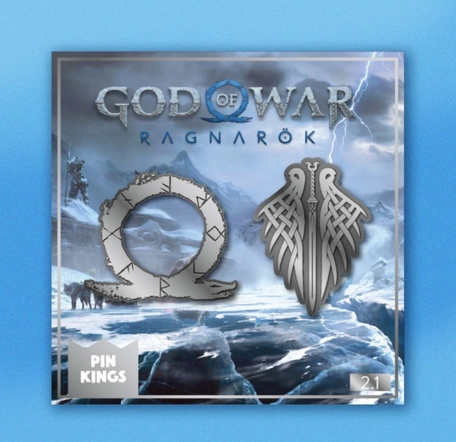Badges God of War Ragnarök – set de 2 badges métalliques