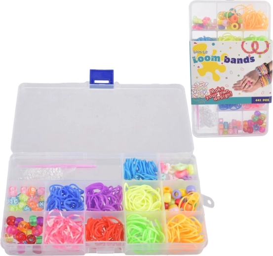 Kit créatif de perles et d’ornements (360 pcs) dans une boîte de rangement