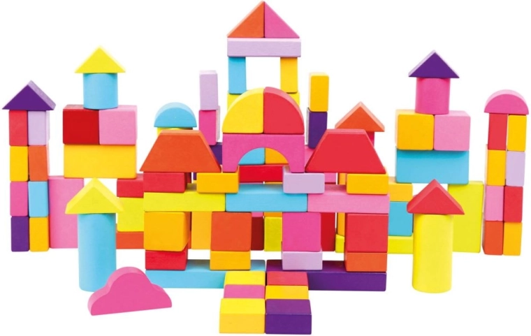Bino Blocs de construction dans un seau 100 pcs