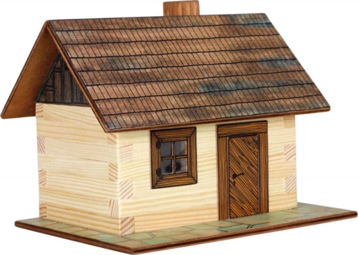 Maquette en bois à coller – maisonnette en rondins WALACHIA 1:32