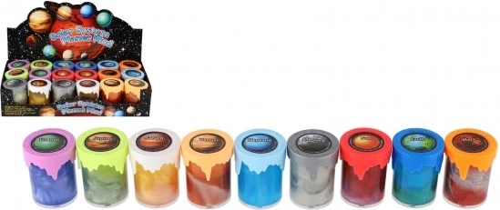 Slime métallique en gobelet Système solaire