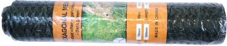 Grillage à poules galvanisé 13 mm, fil 0,9 mm, hauteur 50 cm, rouleau 10 m