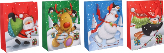 Sac cadeau de Noël taille S 17,5 × 23,5 × 8 cm