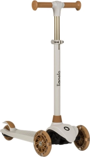 Trottinette tricycle pour enfants LIONELO Jessy avec roues LED – Grey Brown