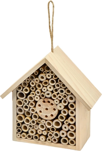 Hôtel à insectes en bois 18 × 8,5 × 20 cm