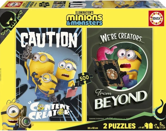 Puzzle Educa Les Minions et les monstres 2×500 pièces