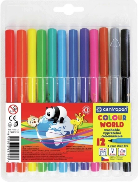 Marqueurs colorés CENTROPEN - 12 couleurs