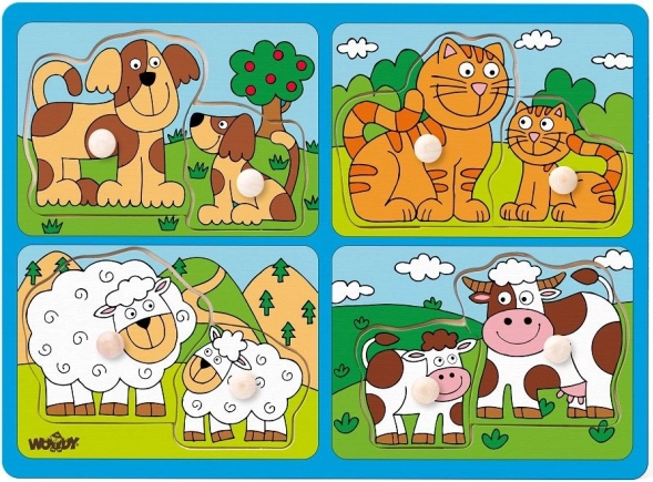 WOODY puzzle en bois avec animaux domestiques