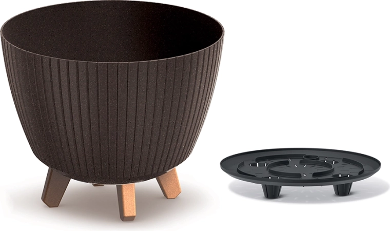 Cache-pot Lamia Eco Wood 28,8 cm – café