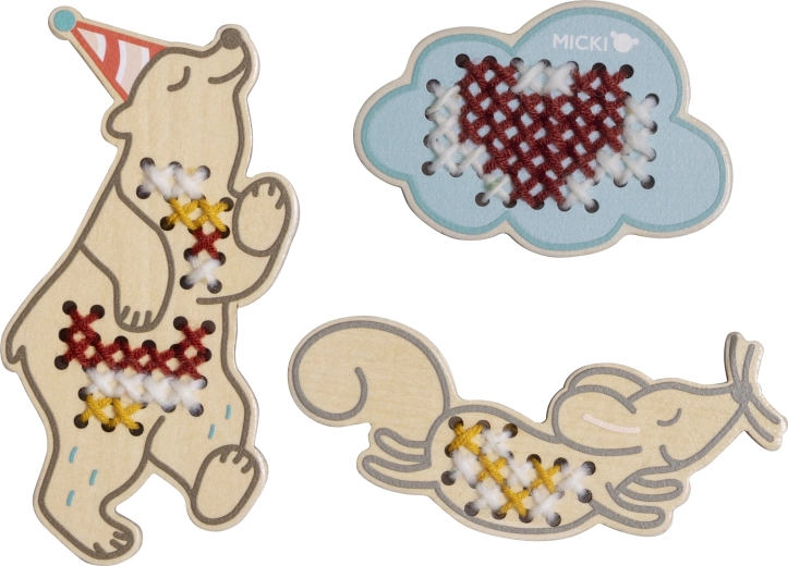 Kit de broderie en bois Micki pour enfants