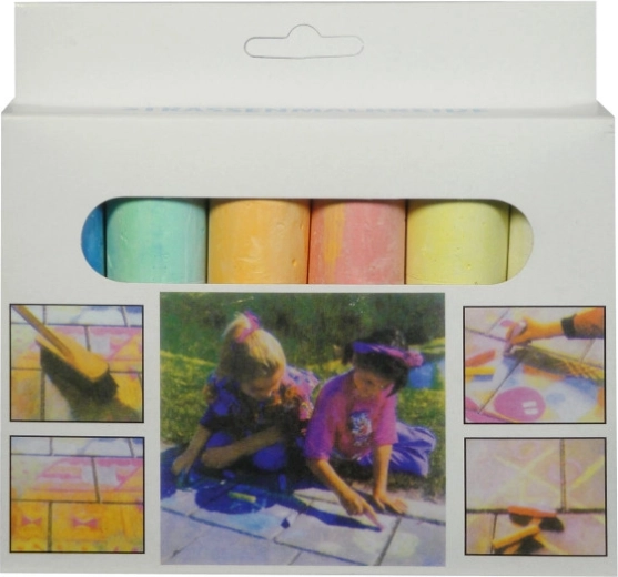 Craies de couleur pour le dessin, 6 couleurs