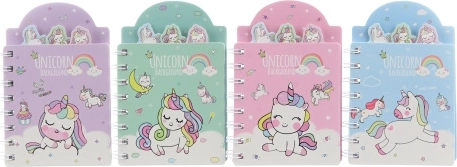 Carnet de notes avec licornes
