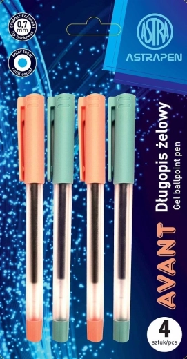 Stylo gel ASTRA Avant 0,7 mm, lot de 4 pièces