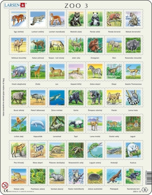 LARSEN puzzle animaux du monde – 49 pièces