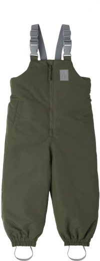 Pantalon d’hiver Leokid à bretelles Color Block green scape, taille 86 (18–24 mois)