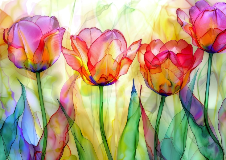 Puzzle Enjoy Jardin de tulipes 1000 pièces