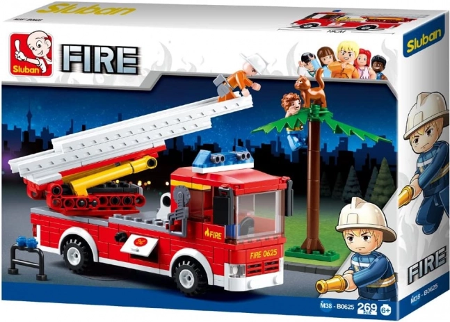 Sluban camion de pompiers avec échelle – coffret de construction 265 pièces